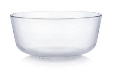 Empty bowl on white background