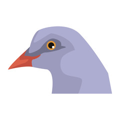 bird pigeon head animal peace icon vector illustration