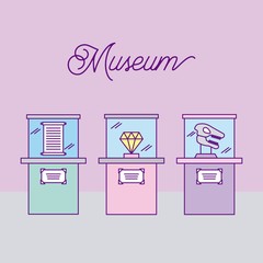 history museum advertising icon vector illustration design graphic