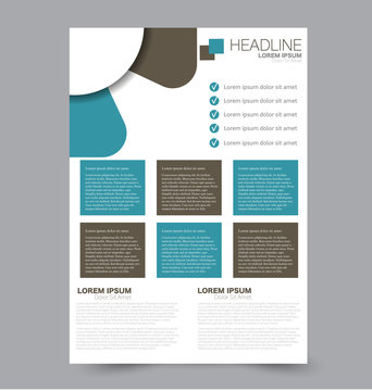 Business brochure template. Flyer design. Annual report cover. Booklet for education, advertisement, presentation, magazine page. a4 size vector illustration.