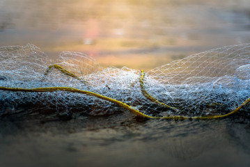 Fishing net on the beach