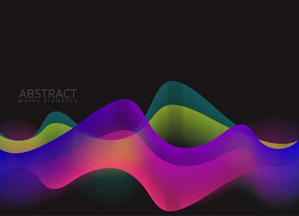 Abstract waves elements darks Background