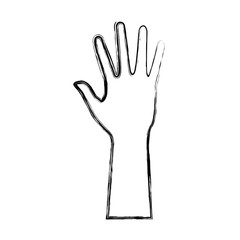 human hand showing five finger icon vector illustration