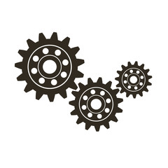 Gears on a white background. Vector illustration.