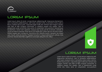 Vector abstract colorful background with green ribbon