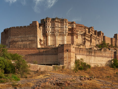 Mehrangarh Fort located in Jodhpur, India.