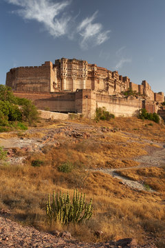 Mehrangarh Fort located in Jodhpur, India.