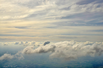 Fototapeta na wymiar Above the clouds