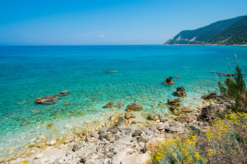 Ionnian sea on the west cost of Lefkada