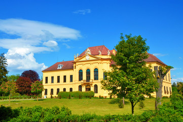 Hunting castle Eckartsau in sunny day