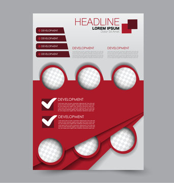 Business brochure template. Flyer design. Annual report cover. Booklet for education, advertisement, presentation, magazine page. a4 size vector illustration.