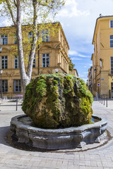 fountain Mousse at cours Mirabeau in Aix en provence
