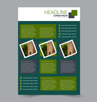 Business brochure template. Flyer design. Annual report cover. Booklet for education, advertisement, presentation, magazine page. a4 size vector illustration.