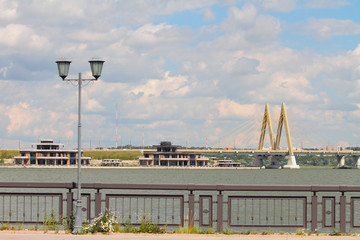 Embankments of city on river. Kazan, Russia