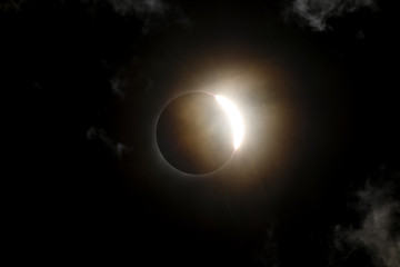 Naklejka na ściany i meble Total Solar Eclipse Diamond Ring
