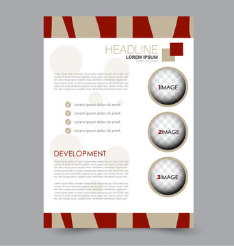 Business brochure template. Flyer design. Annual report cover. Booklet for education, advertisement, presentation, magazine page. a4 size vector illustration.