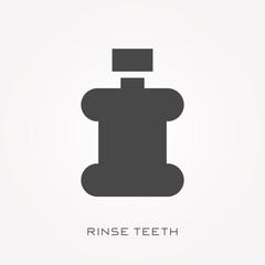 Silhouette icon rinse teeth