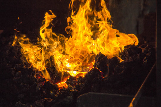 Le feu de la forge.
