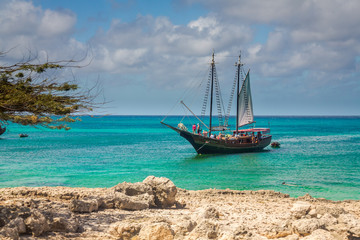 Aruba Coastal Scenery, Caribbean - obrazy, fototapety, plakaty
