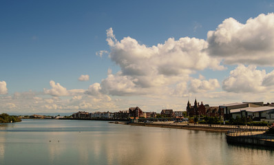 Southport, Britain. Panoramic view from river.