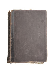 Naklejka premium Old book cover, vintage texture, isolated on white background