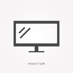 Silhouette icon monitor