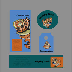 Branding identity template corporate company design, Set for business hotel, resort, spa, vector illustration