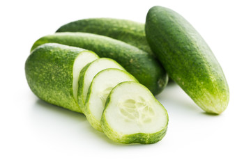 Fresh sliced cucumber.