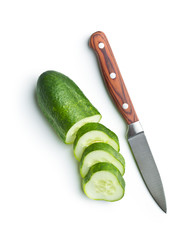 Fresh sliced cucumber.