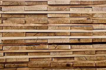 Background of the boards in the sawmill