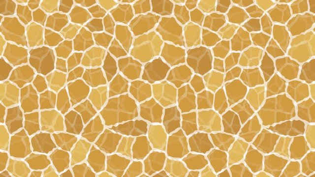 Seamless loop animation background with brown yellow rugged tiles