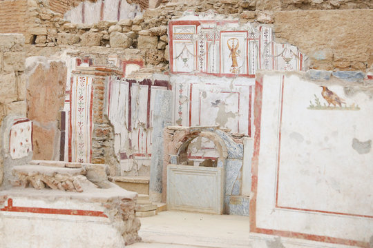 Paintings in Terrace Houses in Ephesus Ancient City