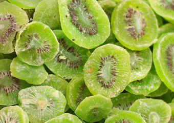 Fototapeta na wymiar Dried sweet kiwi fruit in heap
