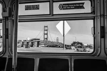 Golden Gate Bridge - view from bus