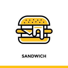 Linear icon, bakery and cooking. Elements suitable for website and presentation