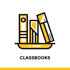 Linear icon for school, education. Pictogram in outline style