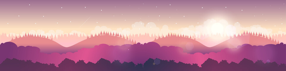 Nature landscape, Vector illustration for your design.