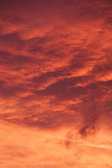 red sunrise cloudscape