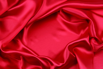 Red silk fabric