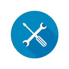 Wrench and screwdriver icon.