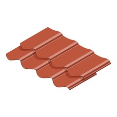 Roof icon, isometric 3d style