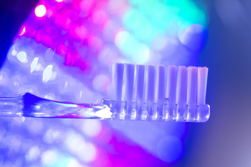 Dental toothbrush closeup