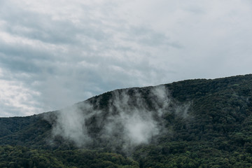 Mountains landscape, dark toned filte