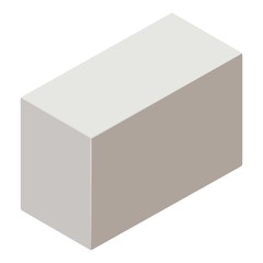 Aerated concrete icon, isometric 3d style