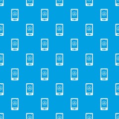 Taxi app in phone pattern seamless blue