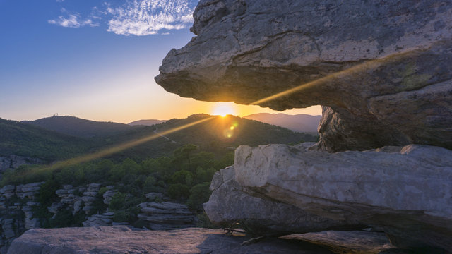 Through the rocks