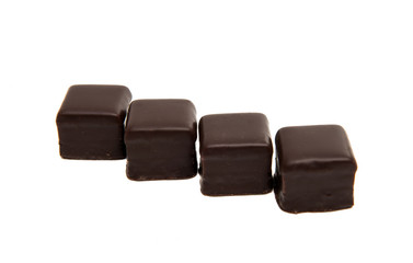 Biscuits in chocolate glaze isolated