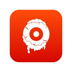 Scary eyeball icon digital red