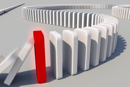 The domino effect in action