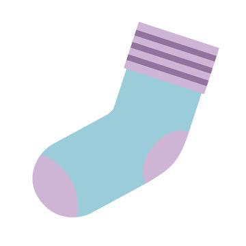 Colorful Silhouette Of One Sock